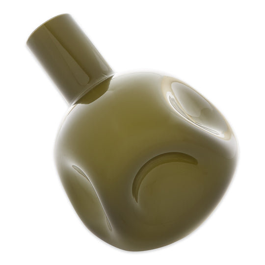 HUNTER GREEN ABSTRACT VASE, Green