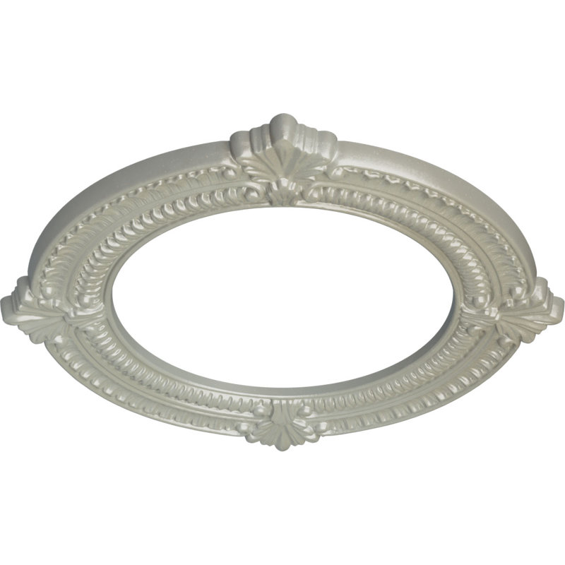 Médaillon de plafond H 13,375 po x l 13,375 po x P 0,625 po Benson, Cuivre Flash