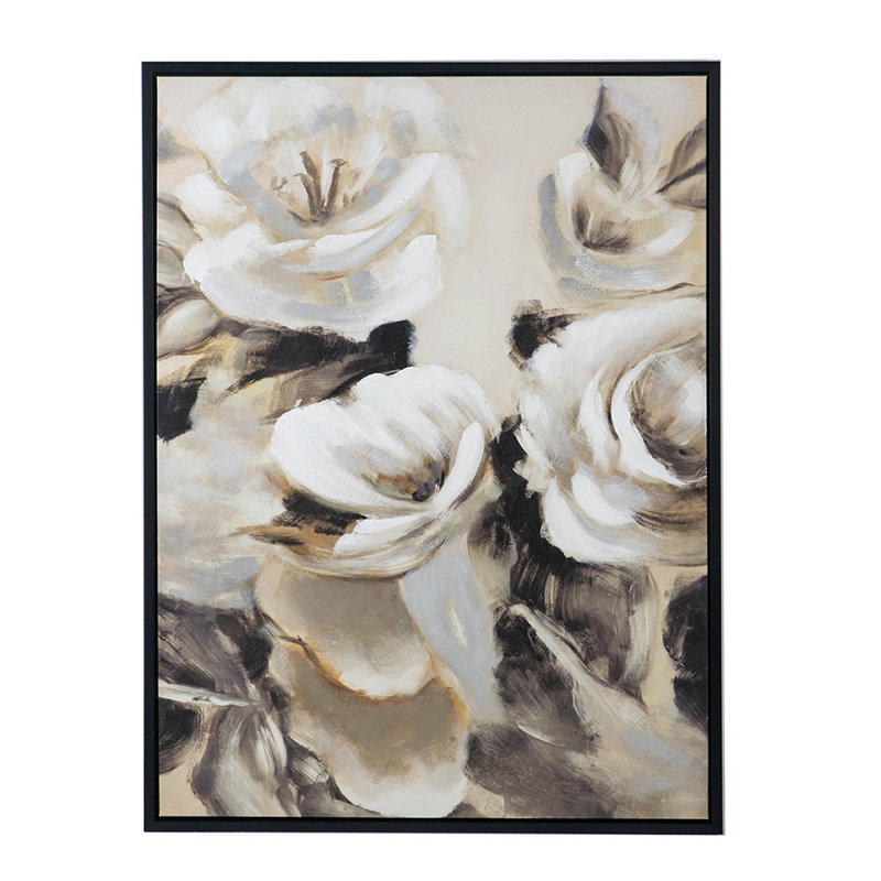Fleur encadrée sur toile