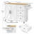 Mayrani 43" Rolling  Kitchen Island with Storage and Power Outlet-270499879
