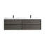 Ensemble de meuble-lavabo double mural 84 po Seavy-1018436946
