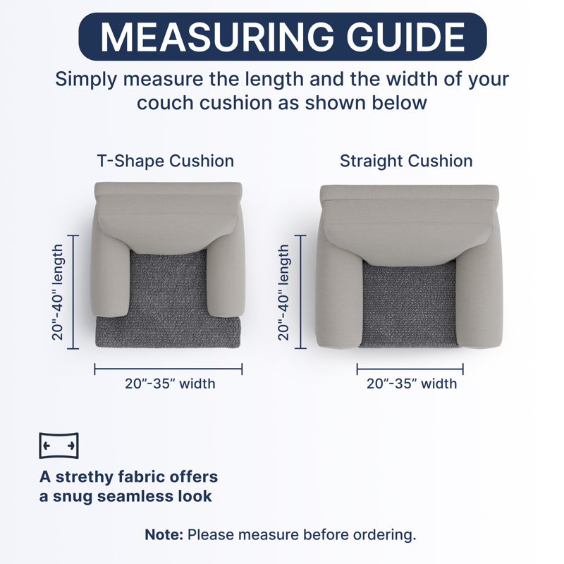 Mango Stretch T-Cushion Sofa Cover with Elastic Closure