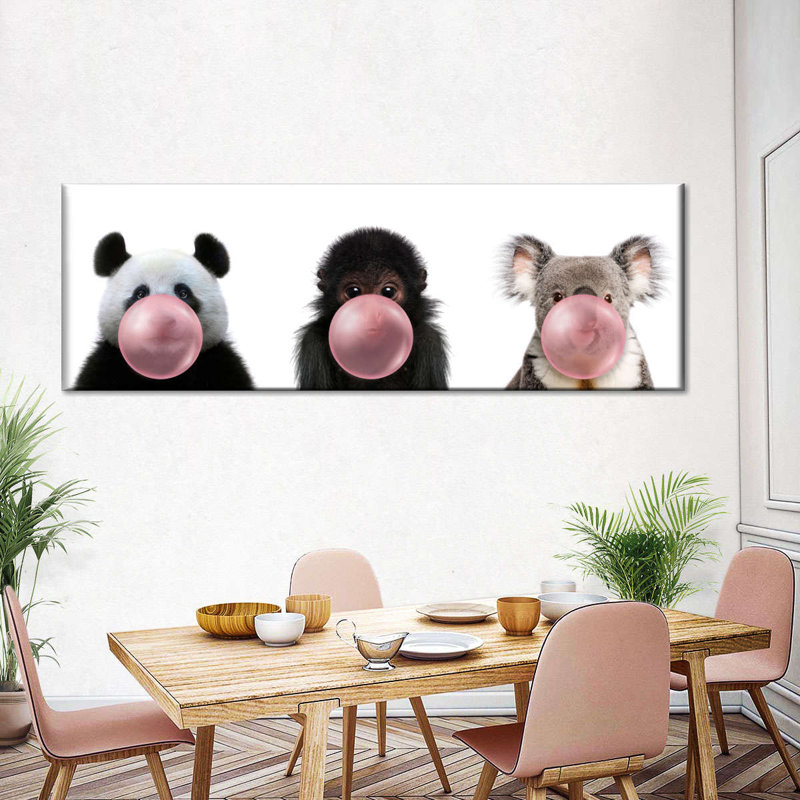 Furry Friends Bubble Gums, H 8 po x l 24 po