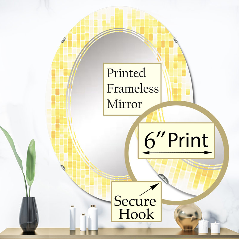 Avarna - Miroir mural moderne ovale, 36 po x 24 po
