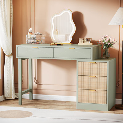 Green Makeup Vanity Table