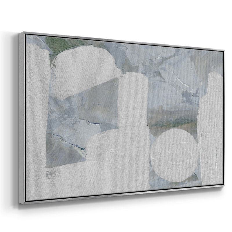 Saltwater Tide III, reproduction d'art sur toile, Argent, H 25 po x l 37 po x P 2 po