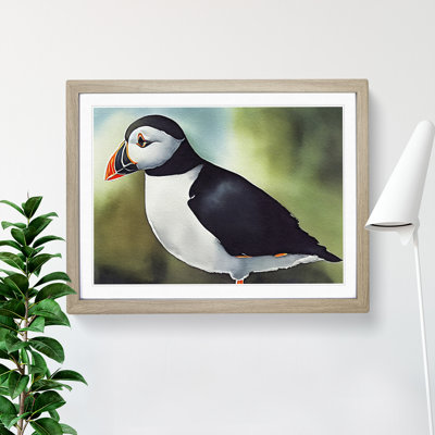 Captivating Puffin Bird - Framed Print