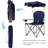 Camping Chair With Canopy Shade, Folding Lawn Chair With Umbrella Cup Holder & Carry Bag, Portable Sunshade Chair For Adults For Beach Outdoor Travel Hiking Fishing (Blue)