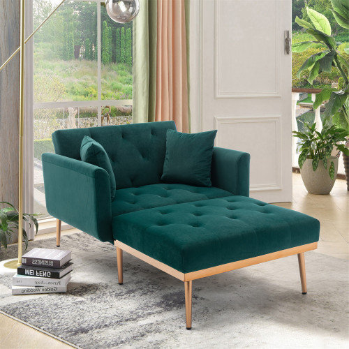  Velvet Tufted Accent Chair Comfort Living Room Lounge