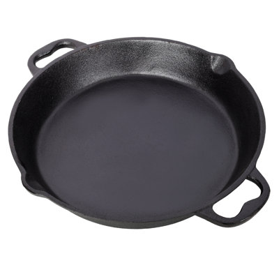 17-Inch Pre-Seasoned Cast Iron Skillet with Dual Helper Handles