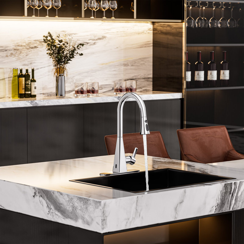 Pull-Down Kitchen Faucet with Touchless Sensor, Chrome