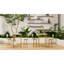 Table à hauteur de comptoir et 2 tabourets, or blanc, design tendance pour les rassemblements sociaux 3 pièces avec tabourets pliables de bar