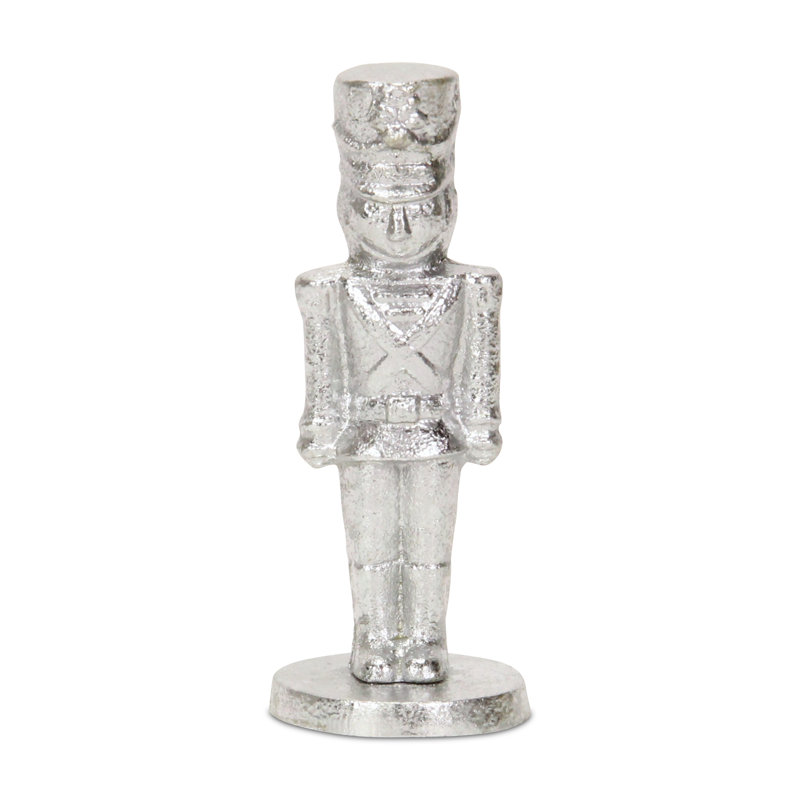 Figurine casse-noisette en fonte Moundridge, H 7 po x l 2,75 po x P 2,75 po, Argent