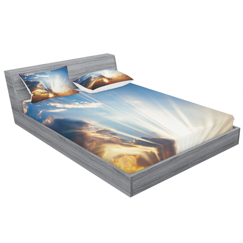 Microfiber Sheet Set, Queen Sheet Set with Fitted Sheet
