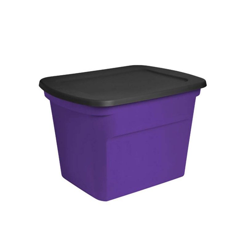 Ensemble de bacs et bacs en plastique, Mauve / Noir, 24