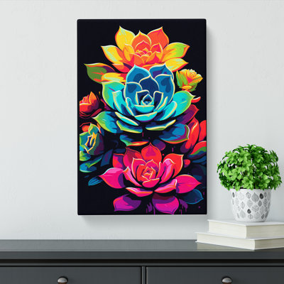 Succulent Pop - Wrapped Canvas