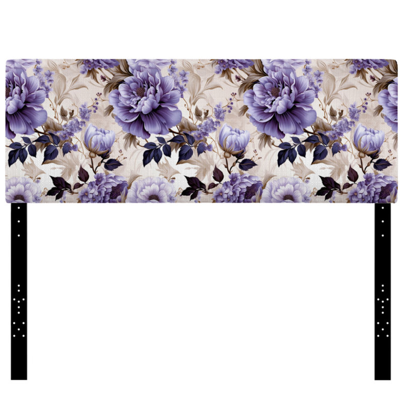 Tête de lit Trinady - Damask Upholstery, Très grand, Fleurs de lavande douce élégance victorienne II
