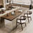 Nut-brown Rectangular Solid Wood writing desk-118001435