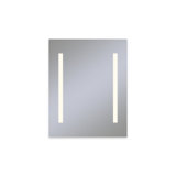 Recessed Frameless 1 Door Medicine Cabinet with 4 Adjustable Shelves and LED Lighting and Electrical Outlet