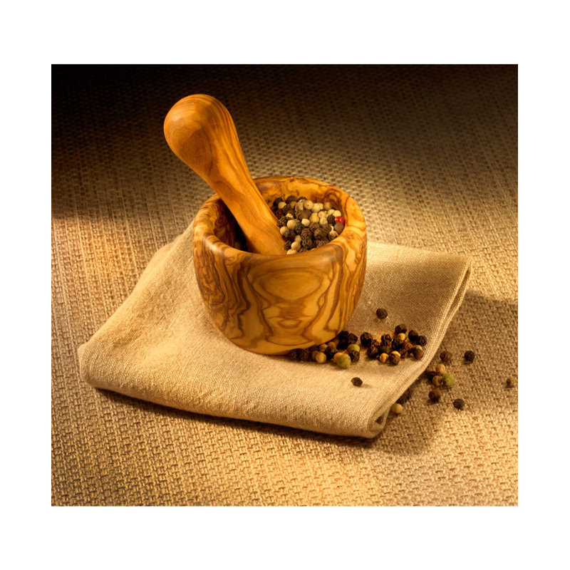 Wood Mortar And Pestle Set