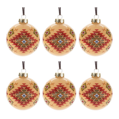 Western Glass Ball Ornament (Set of 6)