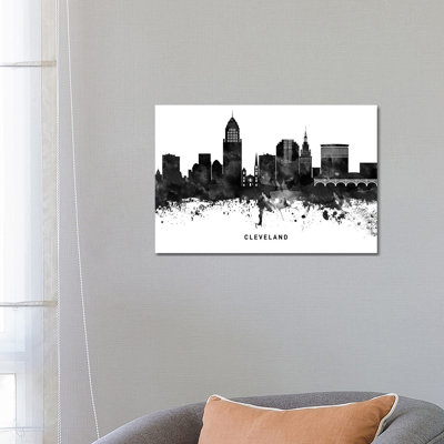 Cleveland Skyline by WallDecorAddict - Wrapped Canvas Gallery-Wrapped Canvas Giclée