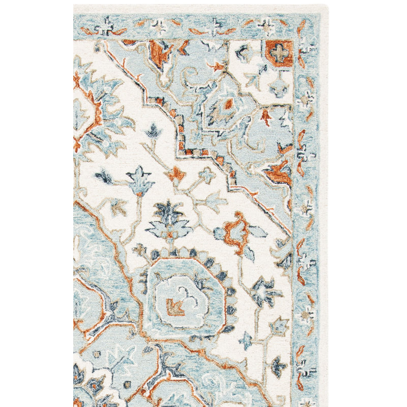 Tapis oriental en laine / coton / latex touffeté à la main Pearisburg, Carré 6 pi