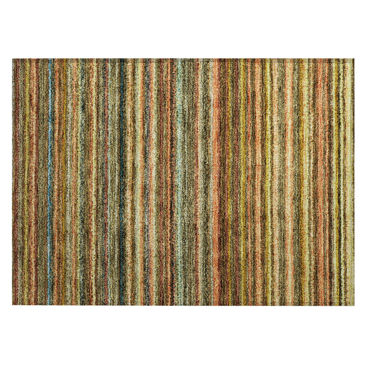 Shevi Washable Striped Indoor / Outdoor Rug