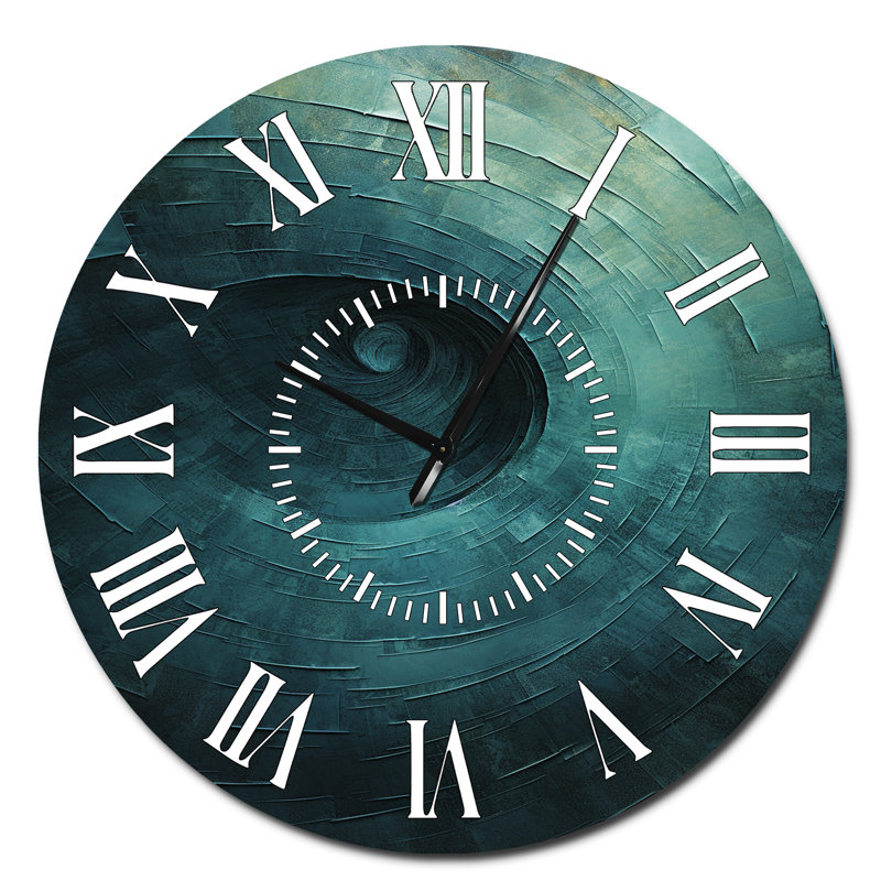 Horloge murale Teal, Surdimensionné