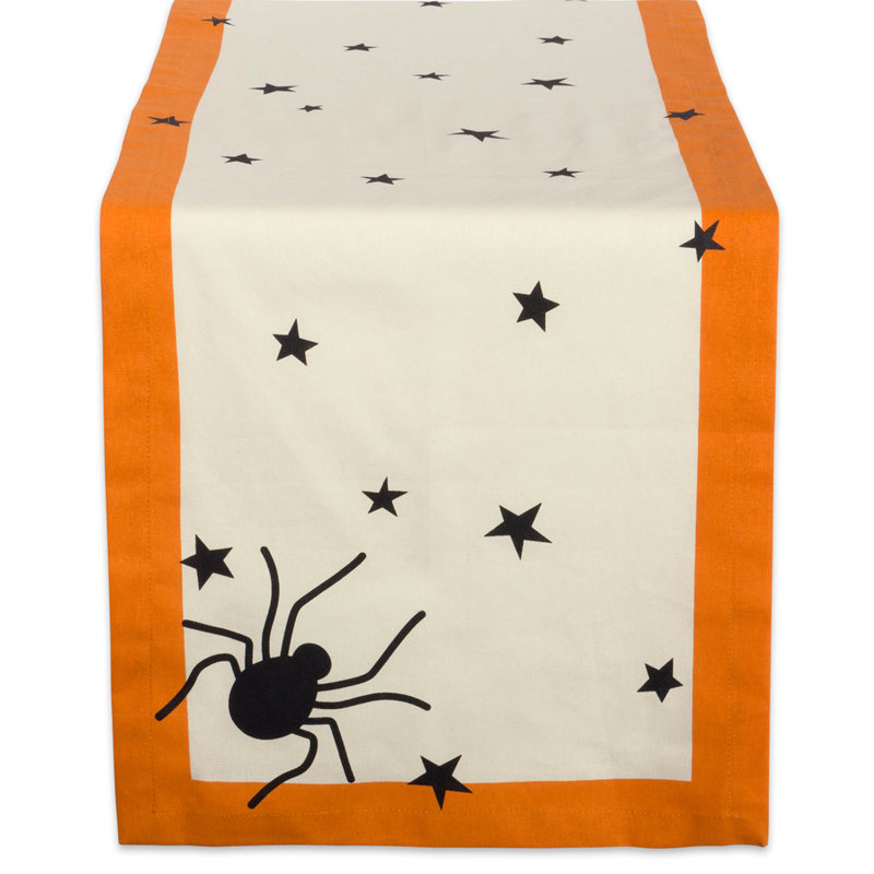 BLACK STARS PRINT TABLE RUNNER 14X108