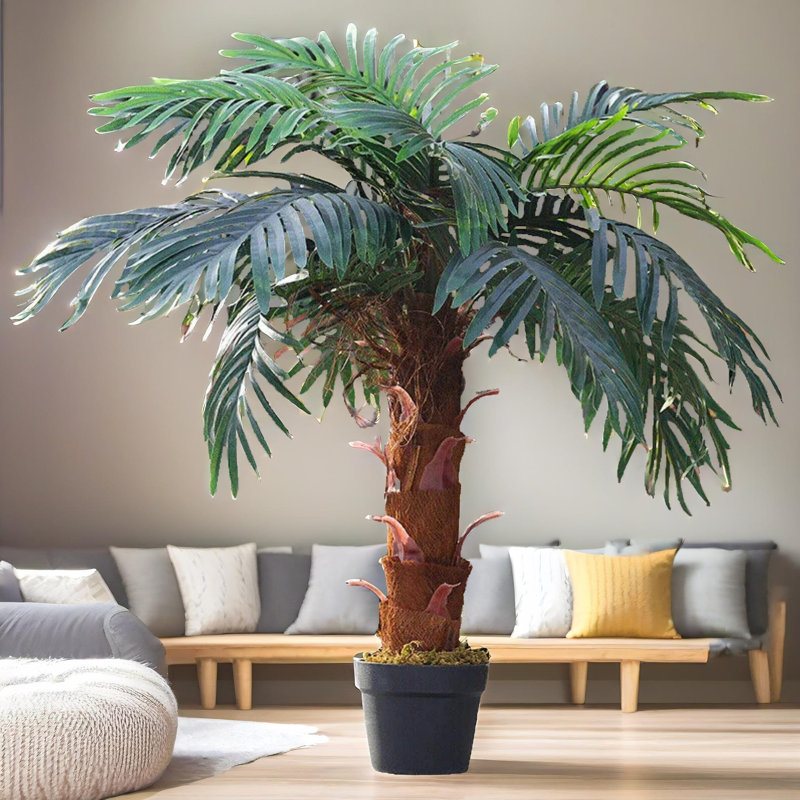 100cm Faux Palm Plant in Freestanding