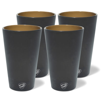 Silipint: Silicone Pint Glasses: 4 Pack - 16oz Reusable Unbreakable Cups