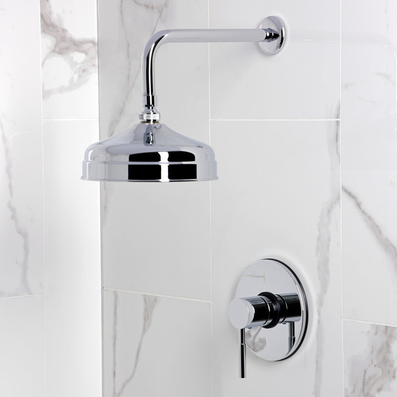 Kingston Brass Concord Single-Handle 2-Hole Wall Mount Shower Faucet, Polished Chrome