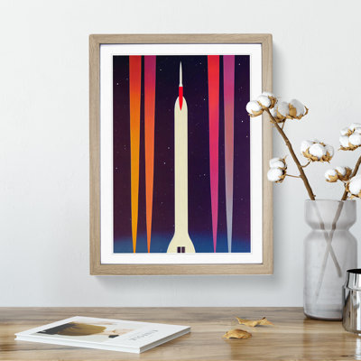 Artsy Spaceship Rocket - Wall Art