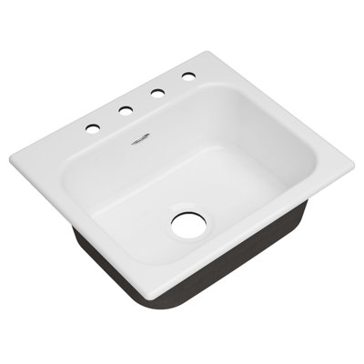 Quince 25'' L Single Bowl Cast Iron Kitchen Sink