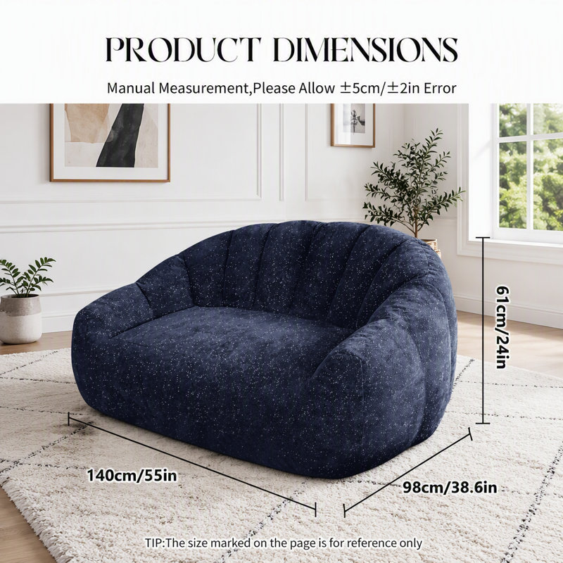 Canapé Bear Paw, fauteuil à billes Comfy, Blue