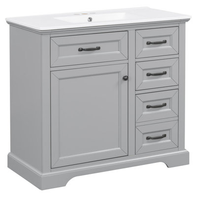 Meuble-lavabo 36 po avec lavabo en céramique