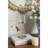 Gold Rabbit Pillar Candle Holder with Clear Glass Hurricane Shade