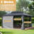 Aluminum Patio Hardtop Double-Roofed Gazebo with Netting and Curtains Multiple Sizes-111536491-111536497