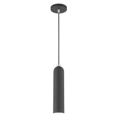 Hanne 1-Light Dimmable Metal Cylinder Pendant
