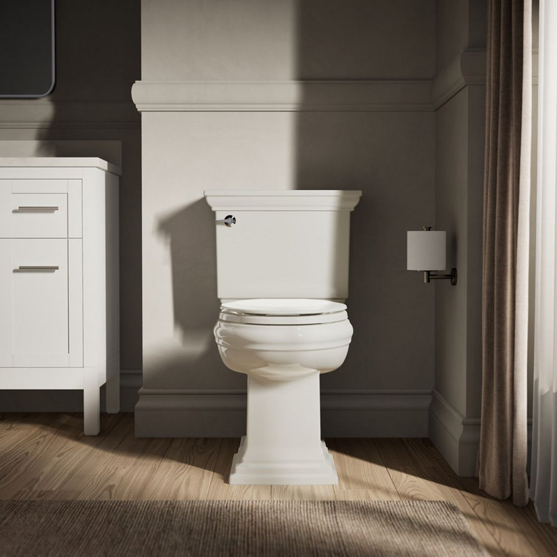 Triko Quiet-Close Elongated Toilet Seat, Elongated, Biscuit
