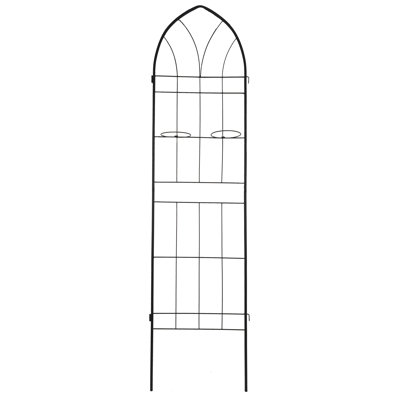 Paquet de 4 treillis de jardin en métal 78,7 "x 19,7" antirouille pour plantes grimpantes