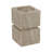 Modern Onyx Marble Stacked Cubes Candle Holder for Home Decor - Decorative Pillar Candlestick Holder for Tabletop Accent - Ivory & Tan-348992960