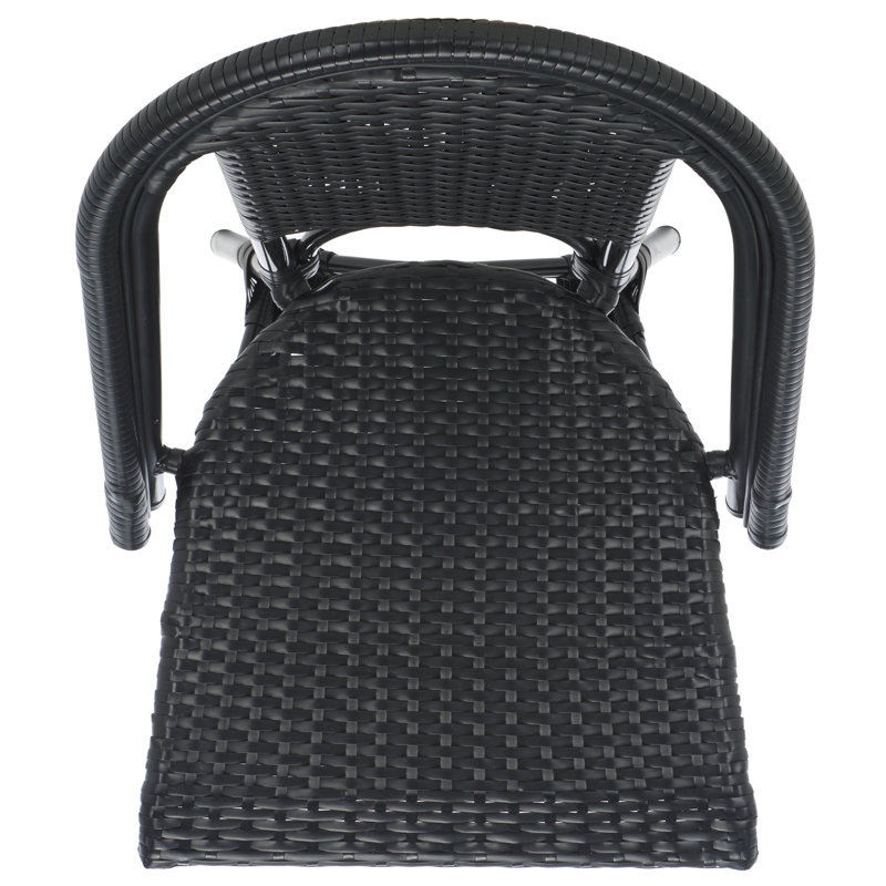 Torino Outdoor Dining Side Chair, Black/Black