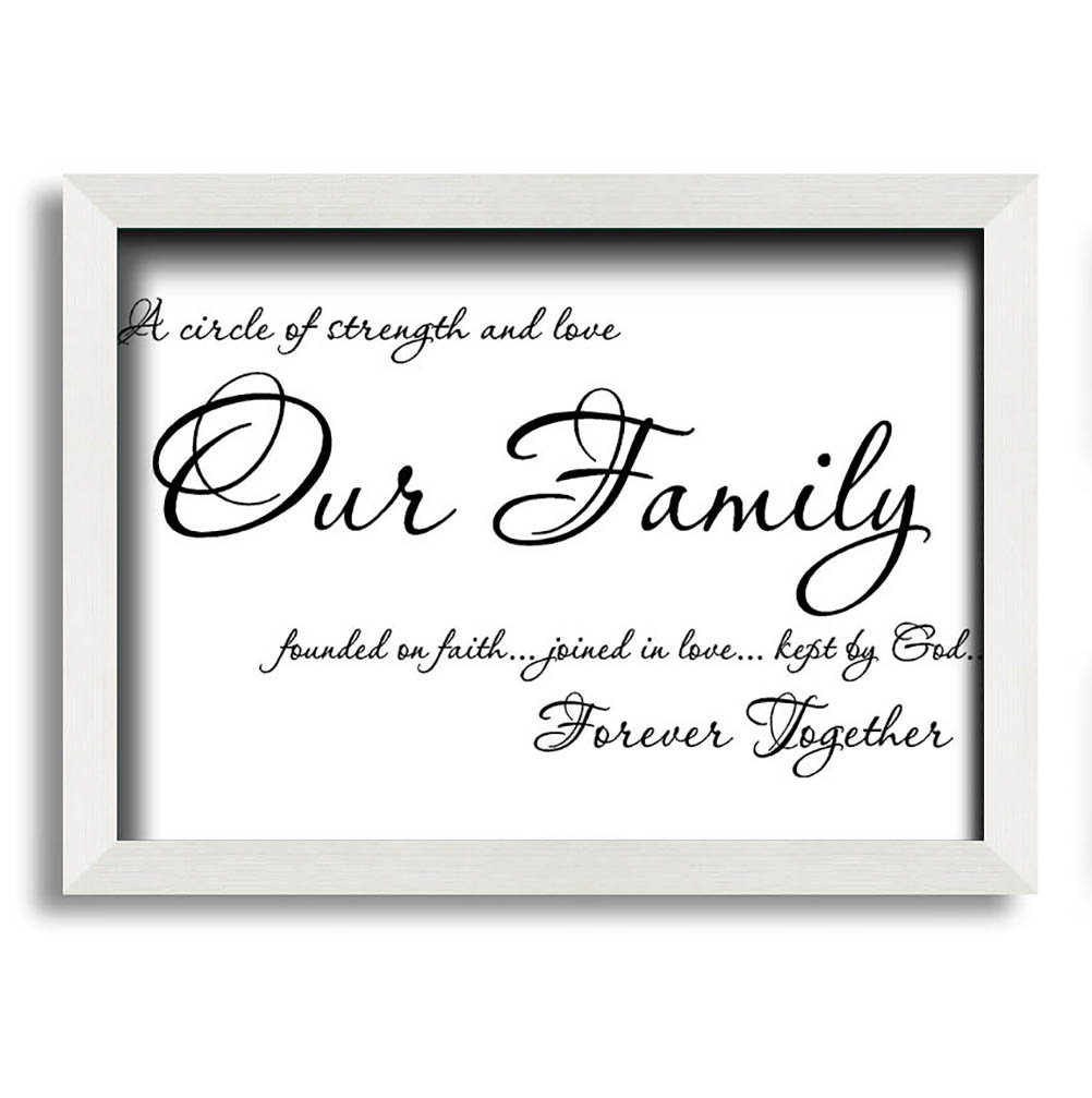 Nuangola Family Quote Our Family Together Forever Framed Print Wall Art