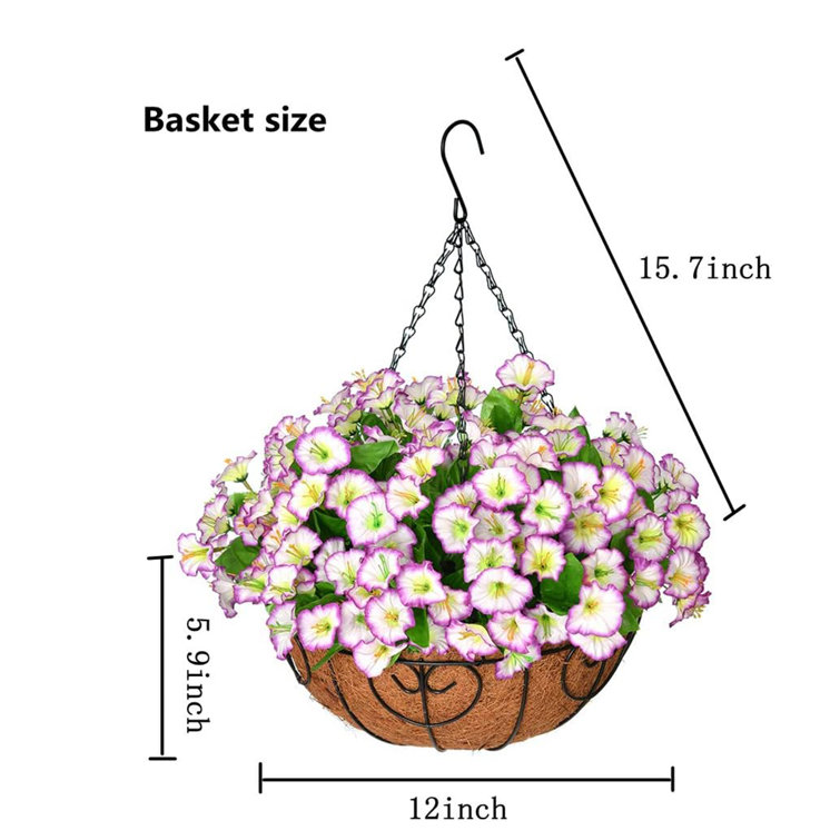 Primrue Artificial Hanging Flowers Mixed In Basket - Wayfair Canada