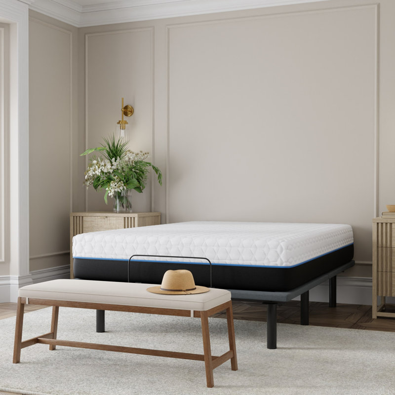 Plush Memory Foam Mattress With Phase Change Cooling Fabric, 14", Extra-long Twin