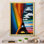 «Paris Eiffel Tower Contemporary Rainbow I», reproduction sur toile