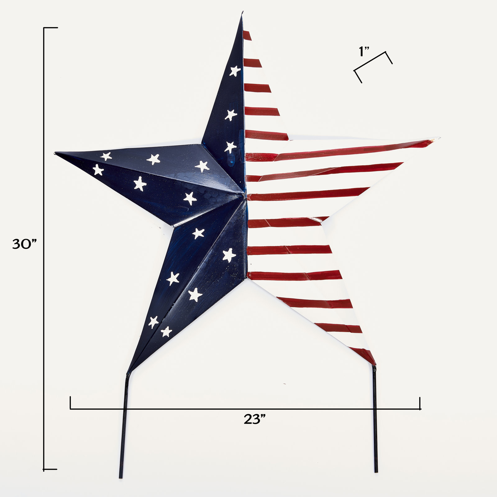 30" Iron Independence Day Decor