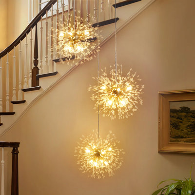 Dandelion 24-Light Crystal Cluster Sputnik Pendant